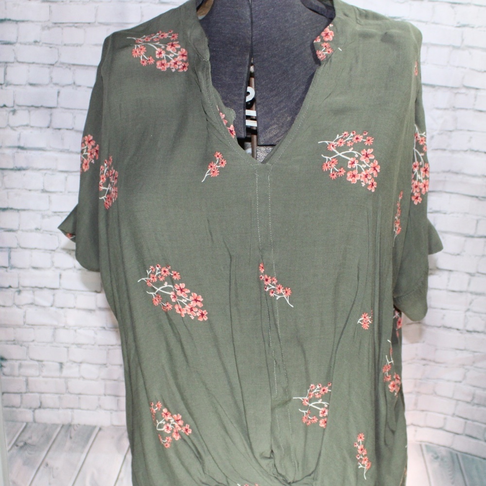 Green Floral High low top